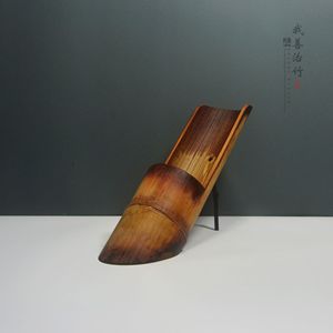 Bamboo Wine Rack Boat Shape 9-10*27 Simple Style For Party Storage - Product Image 4