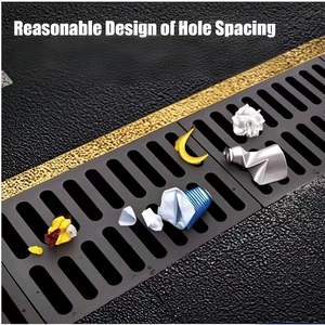 מתכת מגרדת רצפת בטיחות ערוץ ניקוז גריל יצוק ברזל יצוק עומס ניקוז ברזל יצוק עומס גסות צבע מותאם אישית oem/odm - Product Image 6