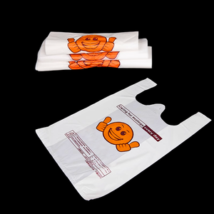 Bolsas de Compras al por Mayor <span class=keywords><strong>Baratas</strong></span>, Desechables, de Plástico PE, Tipo Stand-up, Reciclables, con Diseño de Camiseta y Cara Sonriente, para Comercios y Supermercados - Product Image 5