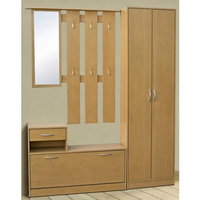 Meubles de dortoir scolaire en gros, usine certifiée ISO, armoire en bois robuste avec miroir pour dortoir, approvisionnement en gros