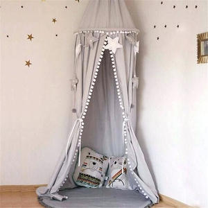 Letto a baldacchino letto <span class=keywords><strong>tenda</strong></span> zanzariera <span class=keywords><strong>tenda</strong></span> da letto crêpe nordico camera dei bambini capelli palla <span class=keywords><strong>tenda</strong></span> decorazione pizzo - Product Image 4