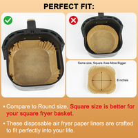 Doublure en papier jetable pour friteuse Papier sulfurisé antiadhésif de qualité alimentaire