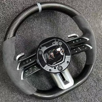 Volant de voiture en fibre de carbone et suède, accessoires auto pour Mercedes AMG 809 W211 W213 E300 W218 W205 W204 W212 GT C63 E63