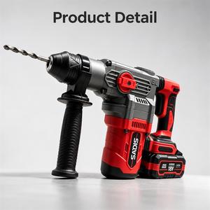 Marteau perforateur rotatif sans fil 20V Brushless SDS-Plus 4.4J |   Perceuse à béton 4-en-1 de 26 mm, burin de démolition avec batterie 4,0 Ah - Product Image 3