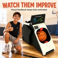 ZK 2026 Nouvelle machine de tir au basketball portable en acier, pliable, légère, avec rebond automatique, équipement d'entraînement intérieur/extérieur