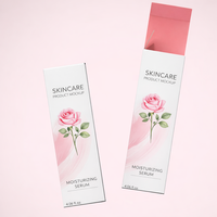 Boîte d'emballage cosmétique personnalisée écologique, carton pliable pour lotion, crème pour le visage, emballage en papier couché imprimé personnalisé