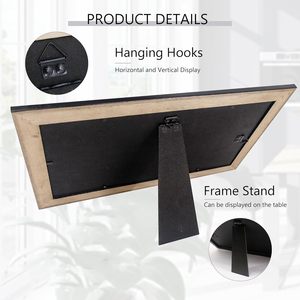 GMFrames Rectangular Wood <strong>CD</strong> Display <strong>Frame</strong> with Easel Back and Real Glass for Wall/Tabletop Black Mat Music Lover Gift - Product Image 4