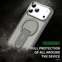 Étui de téléphone antichoc magnétique pliable en TPU+PC avec support Flying Armor Design pour iPhone 13/14/15/16/17 Pro Max/Air, compatible charge sans fil 360