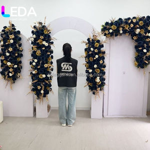 LEDA Artificial <b>Flower</b> Table Runner Arrangement Silk Floral Aisle Runners Arch Artificial <b>Flower</b> Row For Party Decor - Product Image 2