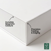 Boîte d'emballage pliable en carton rigide mat de luxe personnalisée, boîte cadeau magnétique pour bijoux, cosmétiques, vêtements