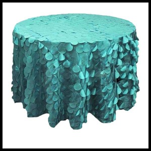 Nappe brodée classique européenne en trois dimensions, motif pétale de caméléon, en polyester - pour fournitures promotionnelles de fête - Product Image 2