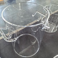 Bécher en quartz fusionné extra large 5000 ml 10000 ml avec poignées et couvercle, verre haute pureté résistant à la chaleur