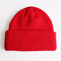Bonnet d'hiver chaud de couleur unie bonnet Docker tricoté sur mesure unisexe pêcheur bonnet ample en tricot pour femmes et hommes vente en gros