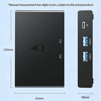 Conmutador USB 3.0 de Plástico OEM al por Mayor para Compartir entre 2 PC, 4 Puertos para Monitor, Teclado, Ratón, Impresora, 2 Puertos SuperSpeed 5Gbps para Oficina