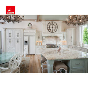 Armadietto da <span class=keywords><strong>cucina</strong></span> in legno massello con ripiano in marmo in stile Country americano retrò intagliato e incorniciato - Product Image 4