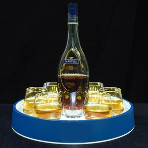 Bandeja Redonda LED Personalizada para Servir, Bandeja de Bar LED Recargable para Cerveza y Vino, para Italia, Big Whale, Jenlain, <span class=keywords><strong>Nikka</strong></span> - Product Image 5