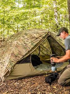 Tente de camping et d'alpinisme ultra-légère quatre saisons pour une personne, petite, en Oxford, double couche, imperméable, une chambre - Product Image 2