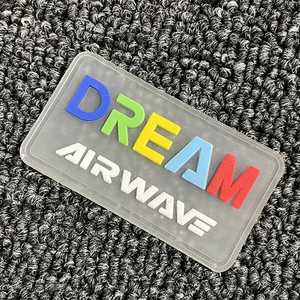 Patch en silicone transparent personnalisé de haute qualité, logo en relief 3D 2D, patchs en PVC souple pour vêtements - Product Image 3