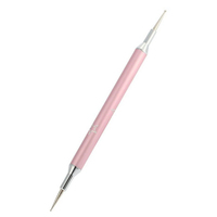 NAILIFEI Outil de pointillage pour manucure, stylo à ongles double tête en métal, kit d'outils de perçage 1 pièce avec aiguille à fleur et pointe ondulée