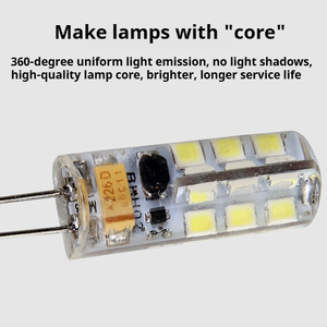Светодиодная лампа G4 <span class=keywords><strong>LED</strong></span> 12В 220В силиконовая 24 светодиода 3014SMD, без мерцания, для хрустальных люстр и освещения, 2Вт - Product Image 5