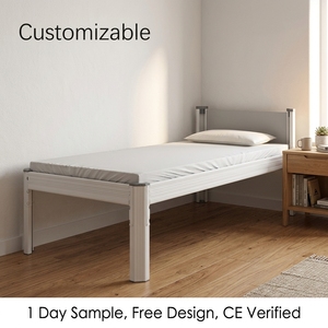 Fuerte recién Metal escuela dormitorio <span class=keywords><strong>hostal</strong></span> adultos estudiantes cama individual sábanas marco con colchón - Product Image 2