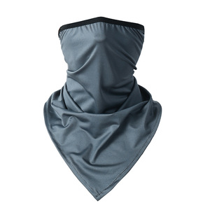 Makino Fox Ice Silk Neck Warmer Ear Loop Triangular Scarf Breathable Sun Protection For Cycling Outdoor Sports - Product Image 2
