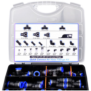 Trung Quốc Nhà Máy Đẩy Trong Phụ Kiện Đẩy Trong Kết Nối Khí Nén Nhanh Chóng Kết Nối Ống Không Khí Phù Hợp Bộ Dụng Cụ của 53Pcs Cho Không Khí Đường Ống - Product Image 3