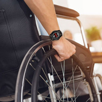 Montre intelligente pour seniors 4G LTE GPS Alarme d'urgence Bracelet avec détection de chute Bouton SOS Montre de surveillance de la santé des personnes âgées