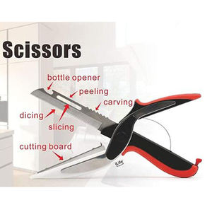 Multifunction <b>Kitchen</b> <b>Scissor</b> 6 in 1 Cutting Board Utility Cutter Stainless Steel Vegetable Meat <b>Scissor</b> <b>Kitchen</b> Cooking Knife - Product Image 6