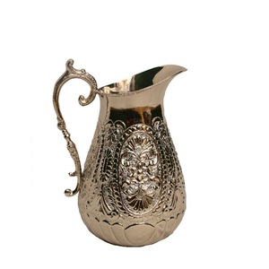 Hot Selling Drinking Water Pitcher Jug Decorative Water Serving Pitcher Pure Brass Pitchers Jugs with Handle - Product Image 1