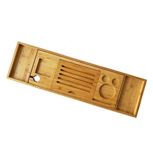 <span class=keywords><strong>Bandeja</strong></span> <span class=keywords><strong>de</strong></span> bambú para <span class=keywords><strong>bañera</strong></span>, accesorio desechable para baño, mesa <span class=keywords><strong>de</strong></span> Spa <span class=keywords><strong>de</strong></span> lujo para lectura, portátil, regalo Ideal - Product Image 2