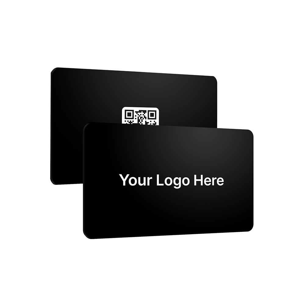 Custom Printable Social Media 13.56mhz Ntag213 Ntag215 Ntag216 Smart Digital Rfid Business Pvc Matte Black Nfc Card