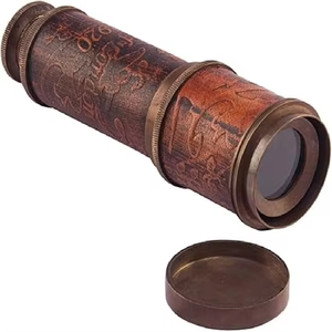 กล้องโทรทรรศน์ทองเหลือง Spyglass ทำด้วยมือ16นิ้วโบราณสโคปทะเลสไตล์วินเทจสำหรับตกแต่งบ้านการผจญภัยกลางแจ้งงานฝีมือโลหะ - Product Image 3