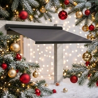 Pergola rétractable moderne de luxe en alliage d'aluminium, auvent en polyester télécommandé, résistant au vent et aux UV, pour balcon, cour arrière, jardin