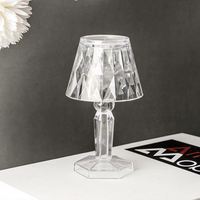 Lampe de table LED en cristal transparente pour la décoration de la maison