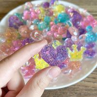 Effacer Glitter Résine Charmes Ours Coeur Lapin Couronne Paillettes Diy Décor pour Téléphone Cas Pince À Cheveux