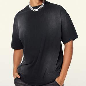 Fournisseurs de t-shirts, t-shirt uni surdimensionné, poids lourd, logo personnalisé en mousse 3D, impression en relief pour hommes, t-shirt <span class=keywords><strong>boss</strong></span>, t-shirt délavé à l'acide - Product Image 1