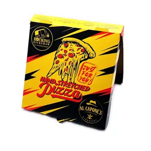 Small Moq Paper Food Packaging Box Kraft Square Pizza Boxes With Customer Printed Free Samples Offer