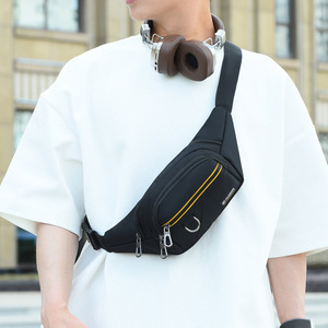 Men's Waist Bag Oxford Cloth 35cmx13cmx6cm Durable Outdoor Sports Crossbody Bag Gray Black Military Green Blue - Product Image 4