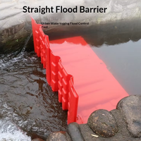 Barrera portátil de plástico roja contra inundaciones, salvavidas, impermeable, en forma de L, puerta antideslizante contra inundaciones, productos de seguridad acuática