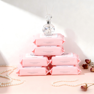 Lingettes démaquillantes en <span class=keywords><strong>coton</strong></span> féminines, fabricant OEM de marque privée, lingettes nettoyantes naturelles, douces, <span class=keywords><strong>sans</strong></span> alcool, biodégradables - Product Image 2