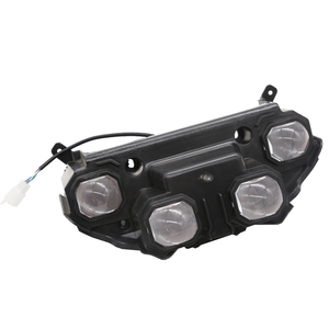Faro de luz de color para motocicleta eléctrica con luz roja faro LED de <span class=keywords><strong>cuatro</strong></span> líneas para Wolf Warriors - Product Image 4