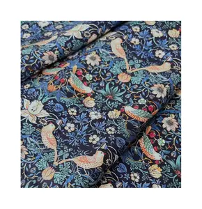 Viscose Fabric By Discharge Print Custom Design For Clothing With Crushed Floral Soft And Cool For Women Dress Blouse And Pants