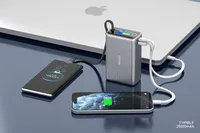 Baisco T199BLP 3C certifié selon la norme nationale, batterie Li-Polymère 20000mAh, chargeur portable avec câble intégré, charge rapide, ABS