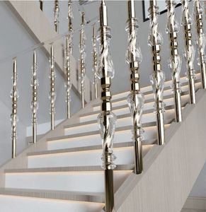 階段手すり屋内アクリル手すりポストクリスタル装飾階段手すり階段ガードレール家シンプルデザイン - Product Image 2