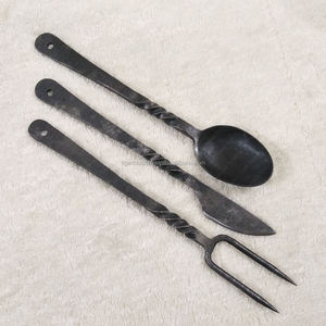 Hand Forged Medieval Eating Utensil Feasting Set Spoon <b>Knife</b> & <b>Fork</b> TT-5315 - Product Image 6