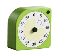Minuteur de cuisine analogique et numérique rotatif visuel mécanique pour enfants, 60 minutes, idéal pour la salle de classe, le bureau, le restaurant, ou comme cadeau.