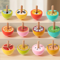 Zeer Populaire Houten Spintol Set Vroege Educatie Speelgoed Cartoon Dierlijk Fruit Cognitie Voor Peuters Kinderen Jongens En Meisjes