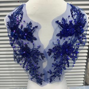 Thiết Kế Ngọc Trai Pha Lê Vá Thân Thiện Với Môi Ren Vải Với Thêu Sequins Thạch Appliques Cho Sexy Đội Câu Lạc Bộ Ăn Mặc - Product Image 6