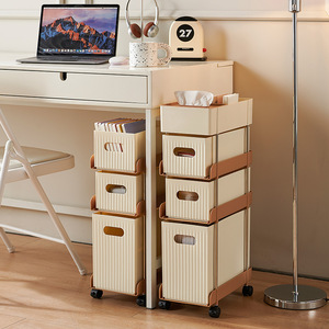 Office Organizer <b>Drawer</b> Style 4 Layers Portable Standing Type Rectangle Multipurpose Cabinet <b>Storage</b> Cabinet - Product Image 3
